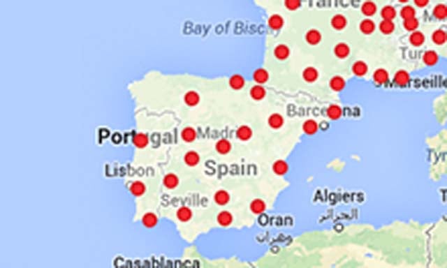 déficit cubo volumen Tesla actualiza su mapa de supercargadores en España