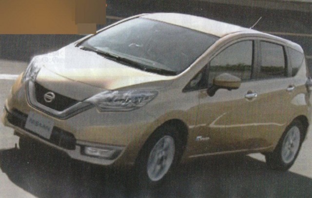 nissan-note-hybrid-front-three-quarters-leaked-image